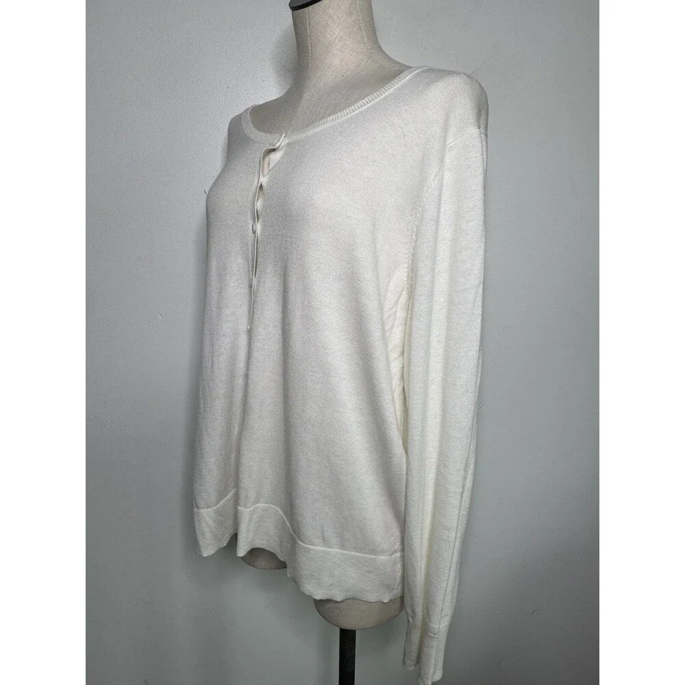 Old Navy Cardigan Sweater Womens Size XXL Off White Button Front Ivory NWOT - Picture 4 of 8